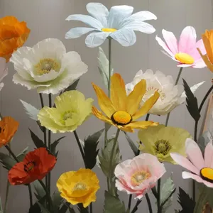 F024 géant papier Art soie fleurs printemps beauté Chen décoration mariage événement centre commercial vitrine accessoires fleurs faites à la main
