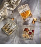 Großhandel Gelee Aroma therapie Kerzen Transparente Gelee Wachs Kristall kerze mit ewiger Blume im Inneren
