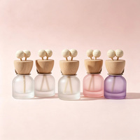 Bouteilles diffuseurs de parfum en verre vides en gros avec bâtonnets en bois et bouchon argenté, logo personnalisé, pour parfum et désodorisant d'ambiance