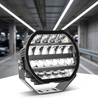 Phare LED rond tout-terrain de 9 pouces, 100W, 12V-24V, 5 modes d'éclairage, étanche IP67, pour camion, 4x4, SUV