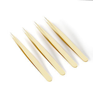 Strumenti di riparazione orologi precisione in ottone pinzette lucidate a mano Non magnetiche con punte molto sottili per orologiaio - Product Image 2
