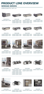 Estación de Trabajo Modular Personalizada OEM/ODM con Pantalla Esmerilada para 2-8 Personas, Conjunto de Escritorio Moderno de Madera con Cajones y Armarios - Product Image 3