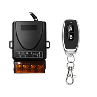 Interrupteur sans fil 30A 220V avec télécommande 433MHz EV1527, émetteur RF à code d'apprentissage, 4 boutons, portée 100m, fonction de confidentialité, pour la maison