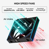 Ventiladores para Caja de PC Thermalright TL-M12Q X3 de 120 mm, Ventiladores PWM ARGB, 2000 RPM, Alto Flujo de Aire, Conexión en Cadena, Iluminación Infinity Mirror, Paquete de 3