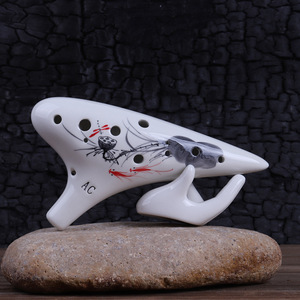 โอคาริน่าเซรามิก 12 รู รุ่นอัลโต AC ลายดอกบัวเพ้นท์มือ ขายส่งจากโรงงาน - Product Image 5