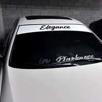 Bannière de pare-brise haut de gamme texte personnalisé voiture Sunstrip fenêtre autocollant coulé PVC vinyle visière soleil bannière décalcomanie Sunstrip voiture autocollant