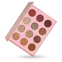 Palette de fards à paupières pressés personnalisée à marque privée, 12 couleurs, fard à paupières pressé hautement pigmenté