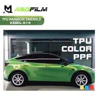 Film de protection automobile ASD TPU Rainbow Emerald T Color PPF 60"X50' auto-réparateur anti-rayures 7,5 mil d'épaisseur, film protecteur changeant de couleur
