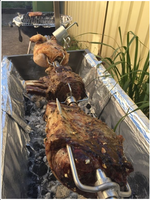 Grill rotissoire en acier inoxydable Minion de 1200 mm, hauteur réglable, barbecue au charbon de bois, rôtissoire pour la cuisson en plein air