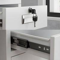 Acciaio singolo piedistalli per Computer scrivanie mobili da ufficio Manager lavoro scrivania in metallo scrivania da ufficio con cassetto