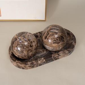 Tùy Chỉnh Trang Trí Nội Thất Màu Be Travertine Hương Chủ Đá Cẩm Thạch Hương Burner Nhà Khách Sạn Trang Trí Tôn Giáo Vòng Trang Trí - Product Image 2