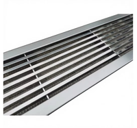 Diffuseur d'air carré industriel moderne en acier inoxydable, grille linéaire pour entrepôt