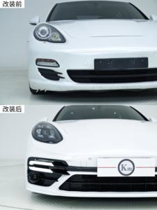 Ensemble de pare-chocs avant pour Panamera 970.2 2014-2016, conversion de style ancien à nouveau 971 <span class=keywords><strong>TBS</strong></span>, y compris les feux de jour - Product Image 6