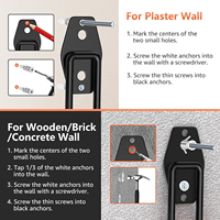 Crochet mural double en acier inoxydable durable, gain de place, capacité de charge de 30 kg, pour salle de bain, garage, atelier et usage domestique