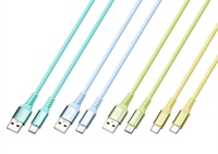 Câble 100W C TO C câble de données de charge en silicone liquide de bonne qualité couleur vive usb type c prise mâle caoutchouc de silicone pour téléphone