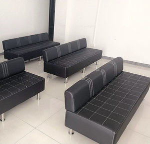 Sillón de Espera para Barbería en Oferta, Sillón de Espera de Cuero Sintético para Sala de Estar, Dormitorio, Centro Comercial, Comedor y Gimnasio - Product Image 4