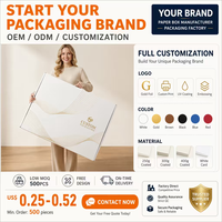 Boîte d'expédition en carton ondulé blanc grand format avec logo personnalisé imprimé en or, vente en gros, emballage de luxe pour le commerce électronique