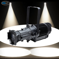 Projecteur LED profilé 300W WW/CW 3000K/5600K étanche IP65 pour extérieur, type Leko ellipsoïdal pour théâtre, avec volets de façonnage et faible bruit