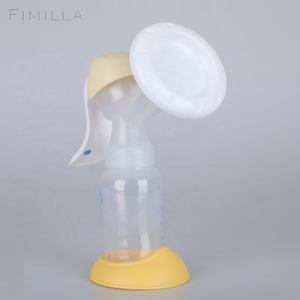 Bomba Manual portátil para <span class=keywords><strong>lactancia</strong></span> materna, bomba manos libres con botella de leche, de silicona, sin BPA, con patrón de Impresión Manual - Product Image 5