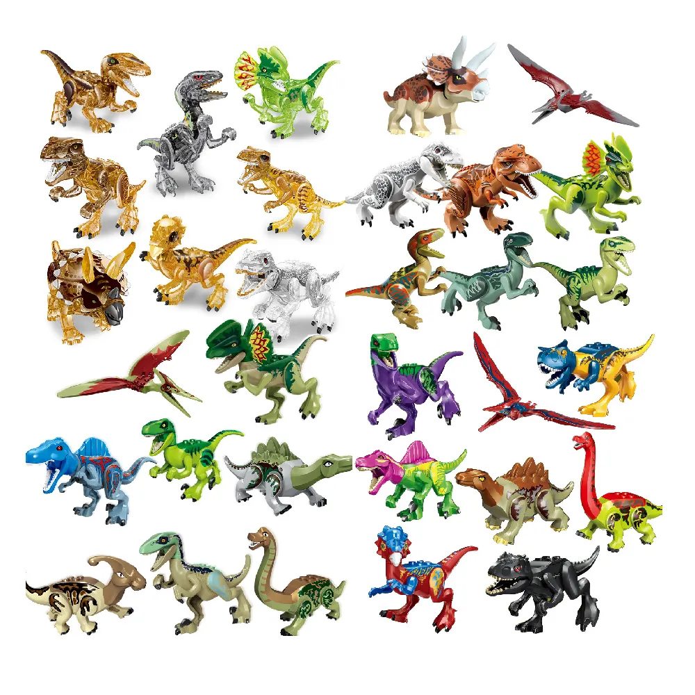 Jurassicies World Dinosaur Blocks Toys Mini Model 8PCS Set Building Blocks For Children