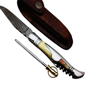 Couteau pliant de poche Laguiole Damascus pour les détaillants - Product Image 5
