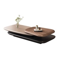 Table basse tournante minimaliste italienne Villa meubles de salon moderne Simple mécanique suspendu en bois massif de qualité supérieure