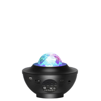 Proyector Láser Aurora Cielo Estrellado, Lámpara Nocturna con Ondas de Agua y Música Bluetooth, Lámpara de Ambiente