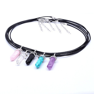 Ciondolo Pendente Esagonale in Pietra Naturale, Cristallo, Onice, Turchese, Collana con Charm per Uomo e Donna, Accessorio di Gioielleria in Pietra Preziosa - Product Image 5