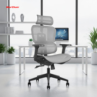 Meilleure chaise d'ordinateur rotative avec dossier réglable Ergonomique entièrement en maille pivotante Bureau de travail Bureau de jeu Chaise de bureau exécutive