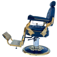 Mobilier de salon de coiffure professionnel vintage robuste chaise de barbier de style moderne pour hommes équipement de styliste avec cuir synthétique