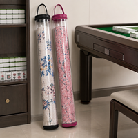 Sac de rangement en PVC transparent personnalisé pour Mahjong, étanche, anti-poussière, avec fermeture éclair et poignée, pour couverture de table de Mahjong