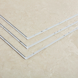 Adhesive 6mm <strong>Click</strong> Locking Fishbone Design Rigid Core SPC Hybrid <strong>Vinyl</strong> <strong>Flooring</strong> European Supermarket Home Office Anti-Slip - Product Image 4