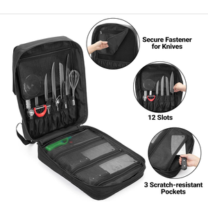 Mochila Profesional <span class=keywords><strong>para</strong></span> <span class=keywords><strong>Cuchillos</strong></span> de Chef, Estilo Vintage, Gran Capacidad, Más de 30 Bolsillos, Estuche de Almacenamiento <span class=keywords><strong>para</strong></span> <span class=keywords><strong>Cuchillos</strong></span> de 10 Pulgadas - Product Image 2