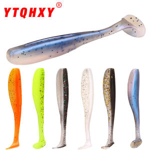 Nuevo señuelo de pesca de cebo blando de 1.9g y 6.5cm, cebo artificial de cola en T de dos tonos para lubina, 20 unidades por bolsa. - Product Image 3