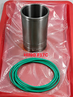 Kit de joints d'étanchéité en caoutchouc vert pour chemise de cylindre de moteur diesel HINO F17C HF.RY 7DT2782 2906039400 -40~110°C Personnalisé