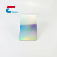 Carte de visite personnalisée avec puce Nfc feuille arc-en-ciel Nfc imprimable hologramme laminé Nfc carte de visite
