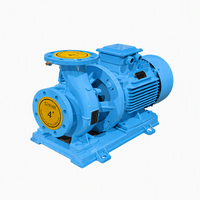 Pompa Air Listrik Aluminium Tekanan Tinggi 15Bar YONJOU ISW Satu Tahap Inline 3 Inch Pipeline Sentrifugal OEM untuk Air Minum