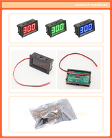 0.56 Inci 3 Digit 2 Kawat DC4.5-30V Layar LED Meter Digital Voltmeter Indikator Tes Monitor Detektor Mobil Motor 12V 24V