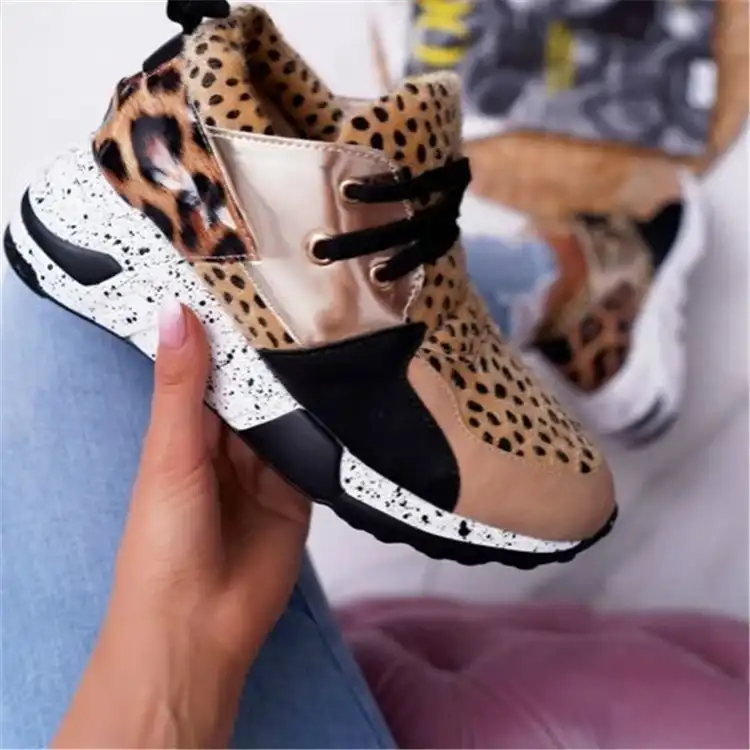 SP-007 2021 imprimé léopard sneaker pour les femmes automne hiver sneaker chaussures de sport en gros chaussures de sport