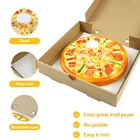 Boîte à pizza personnalisée 33x33 en aluminium, jetable, pour livraison de pizzas, emballage en carton ondulé