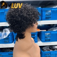 Perruques en cheveux humains en gros pour revendeurs, perruques en cheveux humains bouclés crépus pour femmes noires, perruques en cheveux humains coupe pixie, perruques courtes bob sans colle