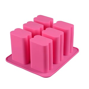 Molde rectangular de silicona para jabón de 6 cavidades, LFGB, antiadherente, libre de BPA, molde para hacer jabón artesanal para baño. - Product Image 4