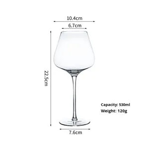 <span class=keywords><strong>Verre</strong></span> à vin rouge transparent de luxe en cristal haut de gamme, grande capacité, design moderne, <span class=keywords><strong>verre</strong></span> à vin blanc fait main - Product Image 6