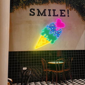 Duvara monte dekorasyon Neon burcu mağaza şirket logosu dondurma dükkanı duvar aydınlatma dekor fikir reklam için <span class=keywords><strong>Led</strong></span> Neon burcu - Product Image 4