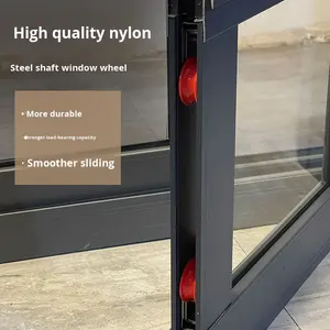 Finestra scorrevole moderna in lega di alluminio a stella qualificata energia Villa personalizzata sinistra destra piccola finestra di ventilazione - Product Image 4