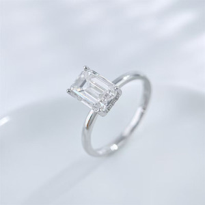 Anelli di Fidanzamento Minimalisti Premium a 4 Punte in Oro Bianco 18K con Diamanti Coltivati in Laboratorio, Gioielli Raffinati per Donne - Product Image 2