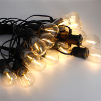 Sans fil Économie d'énergie DC Powered Solar Festival Decoration Smart Lights Warm White 4 Work Modes 45FT LED Bulbs Home Wedding Decor