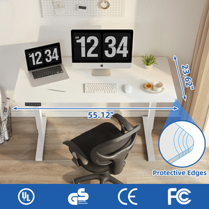 Ofitech ES6 thiết kế hiện đại Ergonomic thường vụ bàn dễ dàng lắp ráp điện ngồi để đứng Chiều cao có thể điều chỉnh văn phòng máy tính bảng - Product Image 6