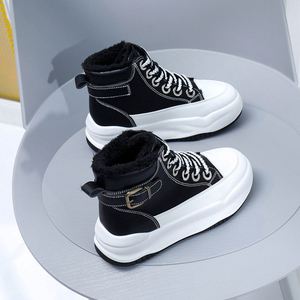 Nouvelles chaussures d'hiver 2022 en velours pour femmes, bottines courtes chaudes en coton pour étudiantes - Product Image 6