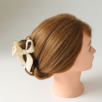 Épingle à cheveux à nœud de style européen et américain pour l'arrière de la tête simple pince à requin en plastique haut de gamme Design stéréo élégant